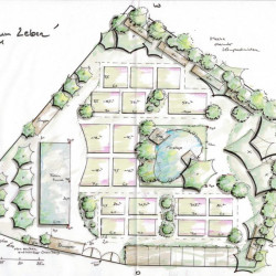 Jedem seine eigene kleine Parzelle sowie Möglichkeiten sich zu begegnen